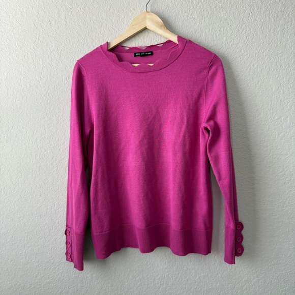 Cable & Gauge Sweaters - Cable & Gauge Fuchsia Knit Top